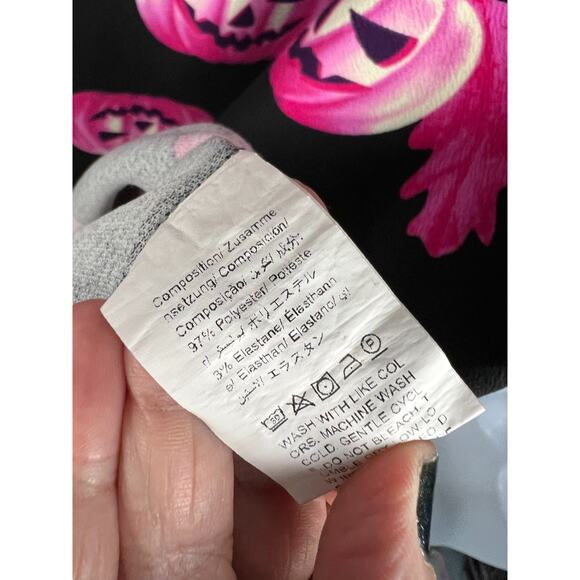 SHEIN Curve Womens DRESS 4XL Halloween Print Black Purple Pumkins Spooky - Picture 5 of 6